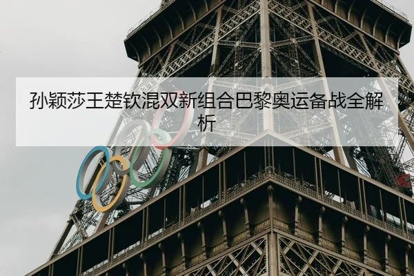 孙颖莎王楚钦混双新组合巴黎奥运备战全解析